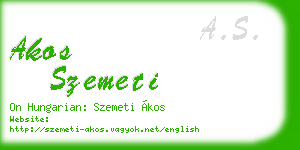 akos szemeti business card